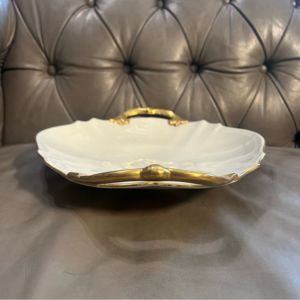 VTG Lenox Valencia Gold and Ivory Serving Platter Vintage - Picture 7 of 16
